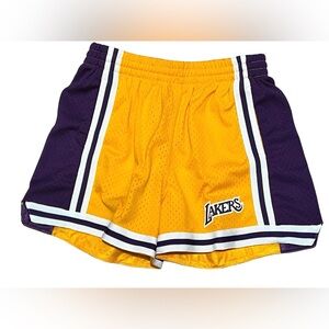 Mitchell & Ness Los Angeles Lakers jump shot shorts women's basketball small NBA